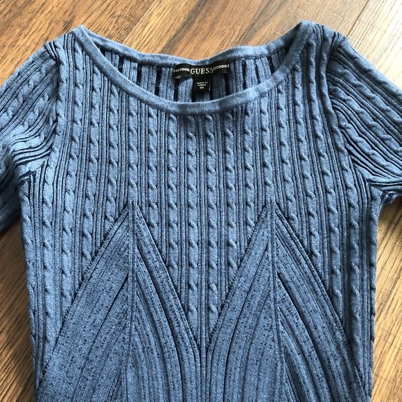 Blue Guess bodycon sweater dress - Picture 3 of 8